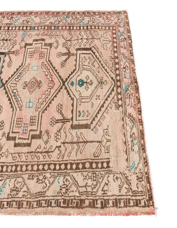 Detail image of  4' 3 x 6' 8  Hand Knotted Ultra Vintage Persian Wool Rug