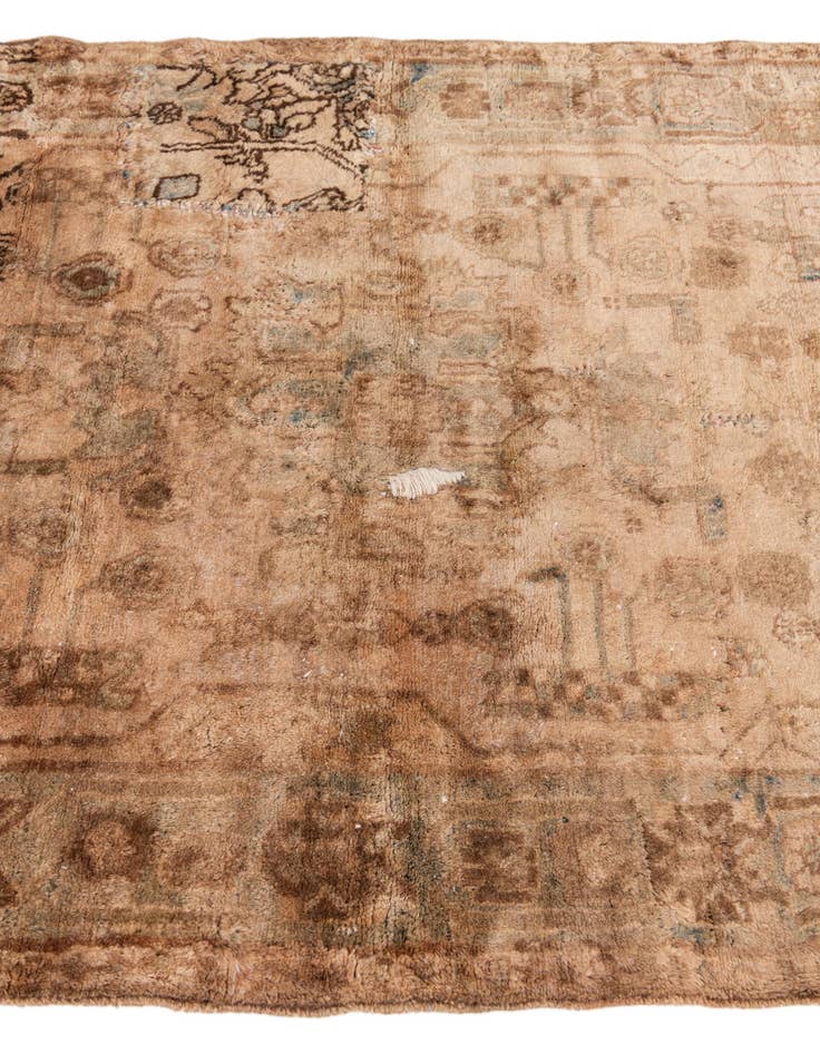 Detail image of  3' 9 x 4' 10  Hand Knotted Ultra Vintage Persian Wool Rug