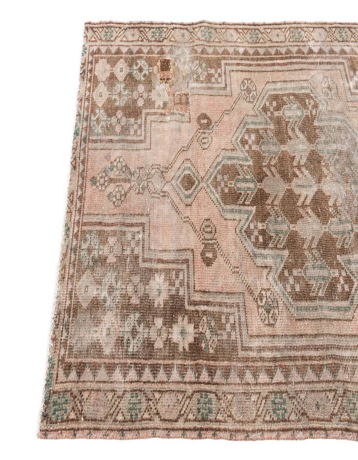 Detail image of  3' 10 x 6' 7  Hand Knotted Ultra Vintage Persian Wool Rug