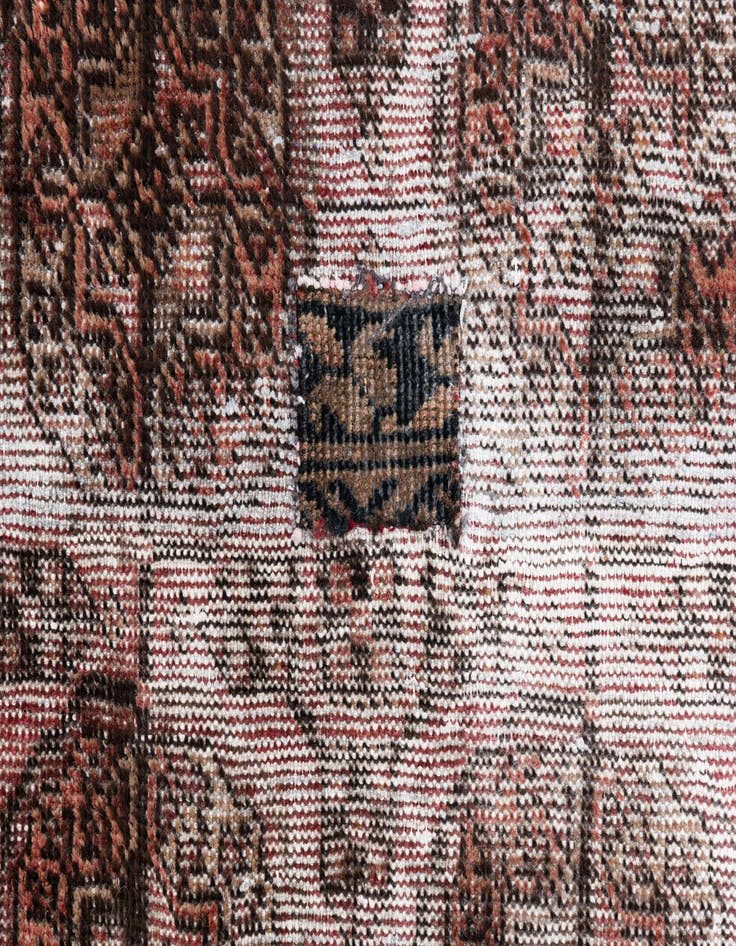 Detail image of  6' x 8' 7  Hand Knotted Ultra Vintage Persian Wool Rug