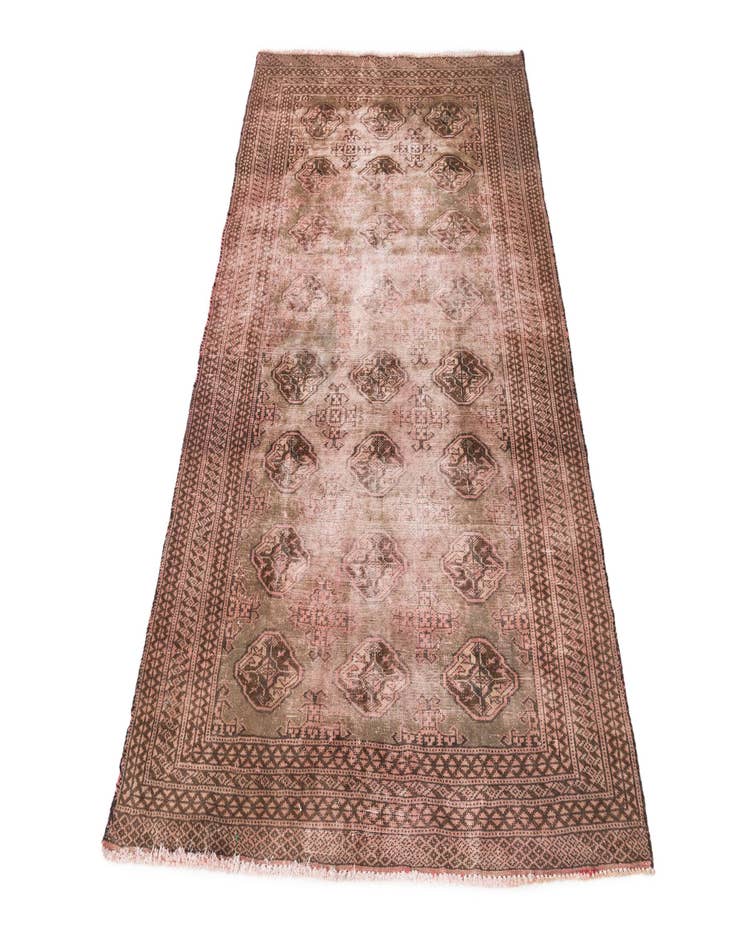 Detail image of  4' 2 x 6' 2  Hand Knotted Ultra Vintage Persian Wool Rug