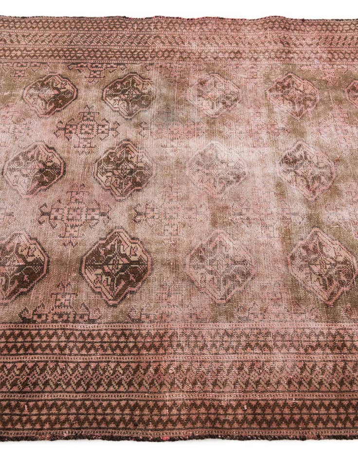 Detail image of  4' 2 x 6' 2  Hand Knotted Ultra Vintage Persian Wool Rug