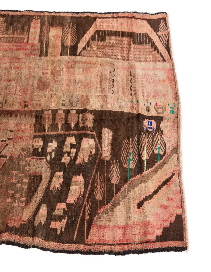 Detail image of  3' x 4' 6  Hand Knotted Ultra Vintage Persian Wool Rug