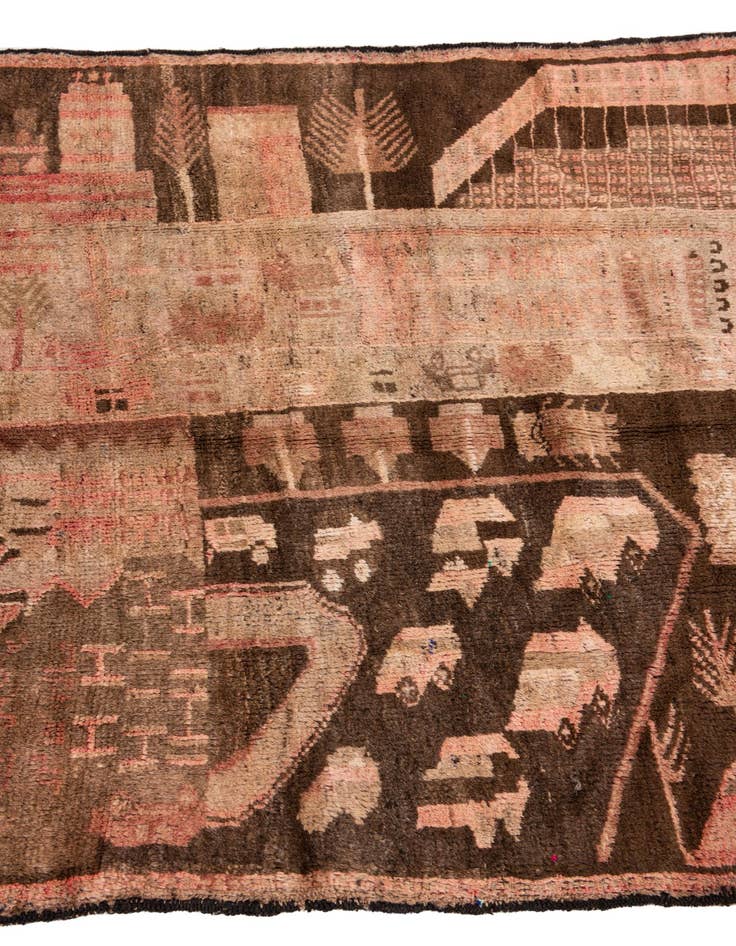 Detail image of  3' x 4' 6  Hand Knotted Ultra Vintage Persian Wool Rug