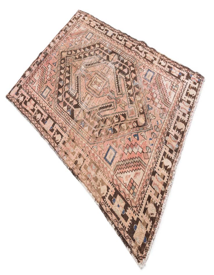 Detail image of  4' 5 x 6' 7  Hand Knotted Ultra Vintage Persian Wool Rug