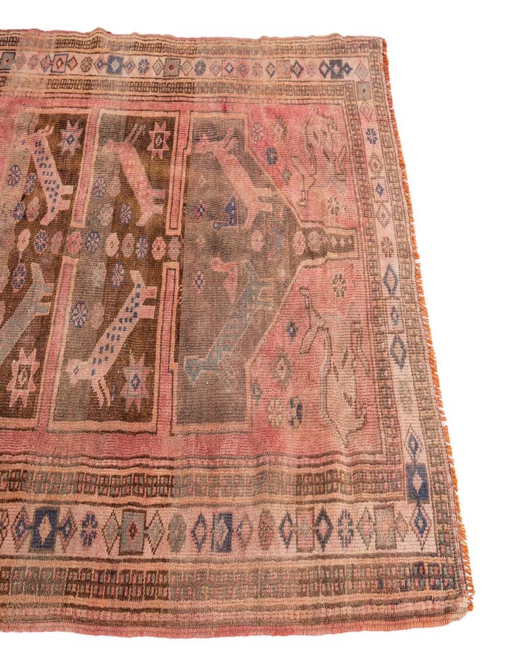 Detail image of  4' 2 x 6' 1  Hand Knotted Ultra Vintage Persian Wool Rug