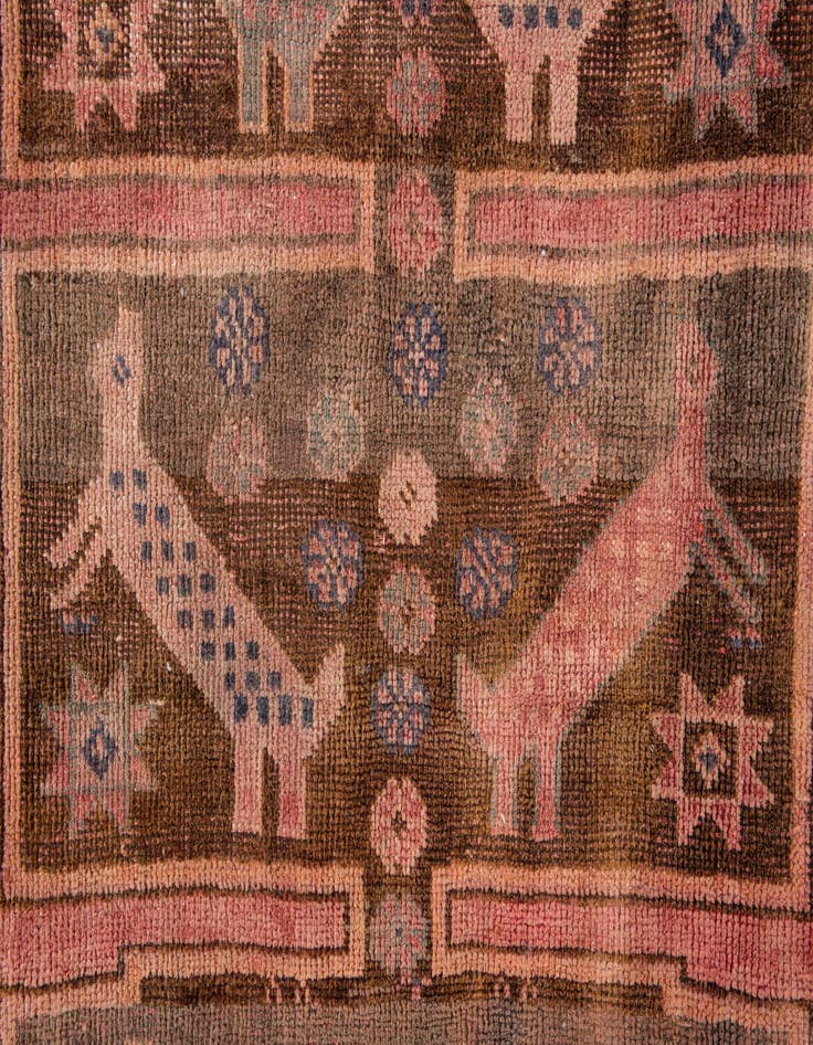 Detail image of  4' 2 x 6' 1  Hand Knotted Ultra Vintage Persian Wool Rug