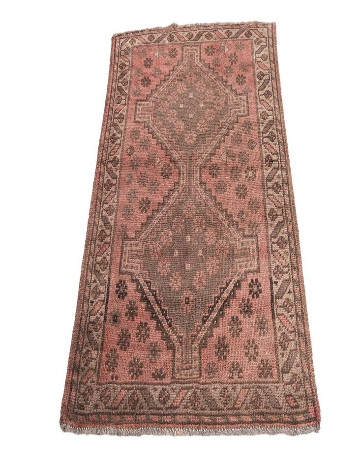 Detail image of  3' 6 x 4' 9  Hand Knotted Ultra Vintage Persian Wool Rug