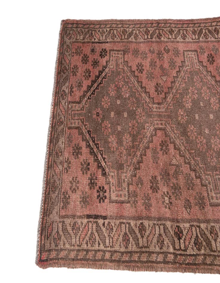 Detail image of  3' 6 x 4' 9  Hand Knotted Ultra Vintage Persian Wool Rug