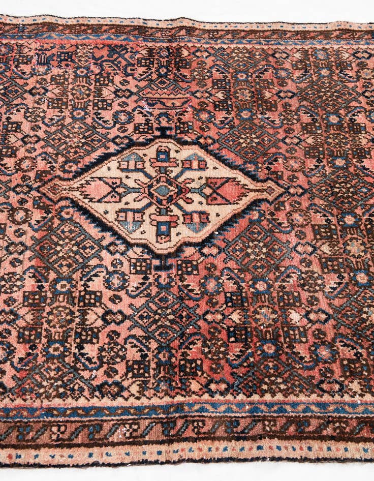 Detail image of  3' 10 x 5'  Hand Knotted Ultra Vintage Persian Wool Rug