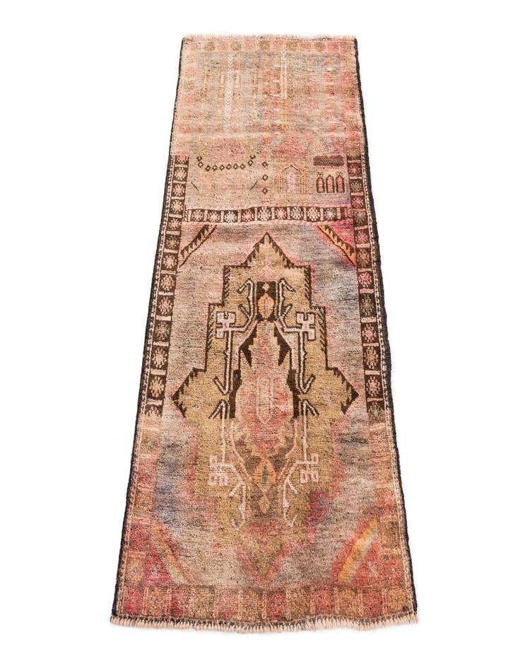 Detail image of  2' 8 x 4' 8  Hand Knotted Ultra Vintage Persian Wool Rug