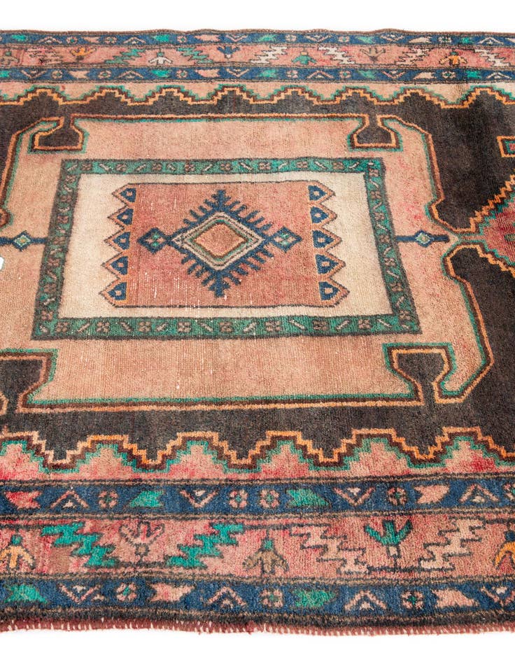 Detail image of  4' 8 x 8'  Hand Knotted Ultra Vintage Persian Wool Rug