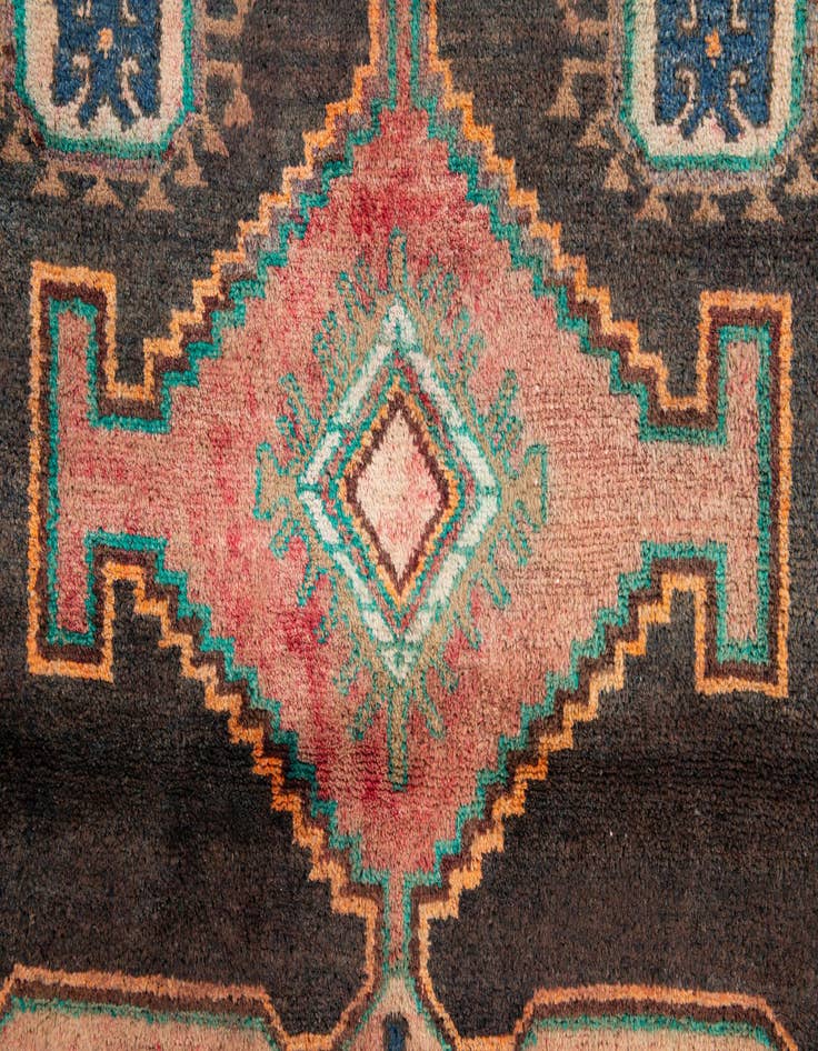 Detail image of  4' 8 x 8'  Hand Knotted Ultra Vintage Persian Wool Rug