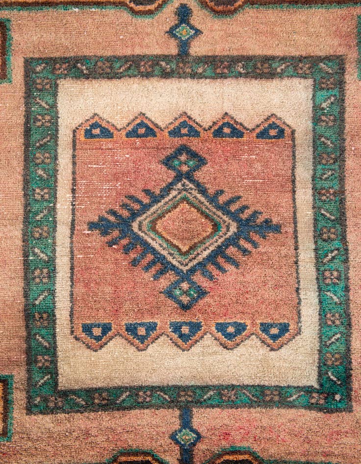 Detail image of  4' 8 x 8'  Hand Knotted Ultra Vintage Persian Wool Rug