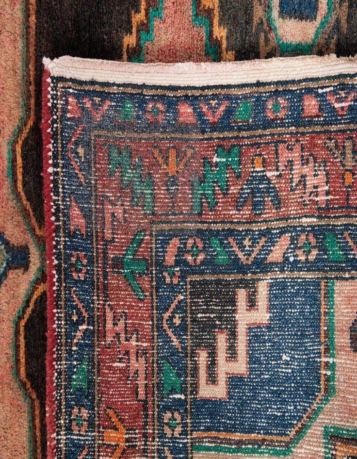 Detail image of  4' 8 x 8'  Hand Knotted Ultra Vintage Persian Wool Rug