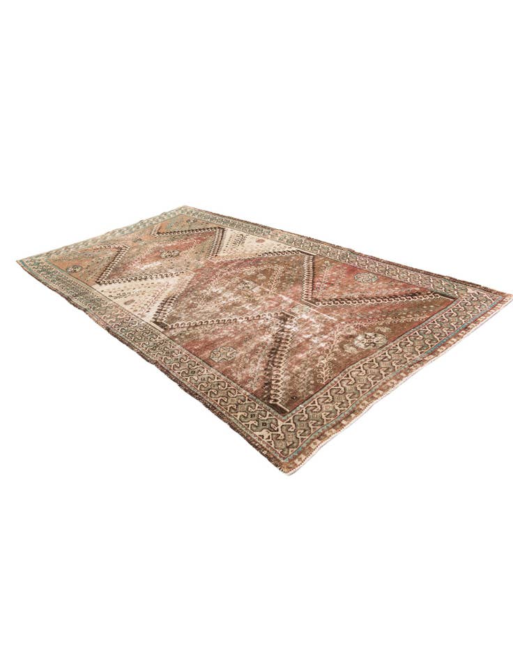 Detail image of  5' 3 x 9' 4  Hand Knotted Ultra Vintage Persian Wool Rug