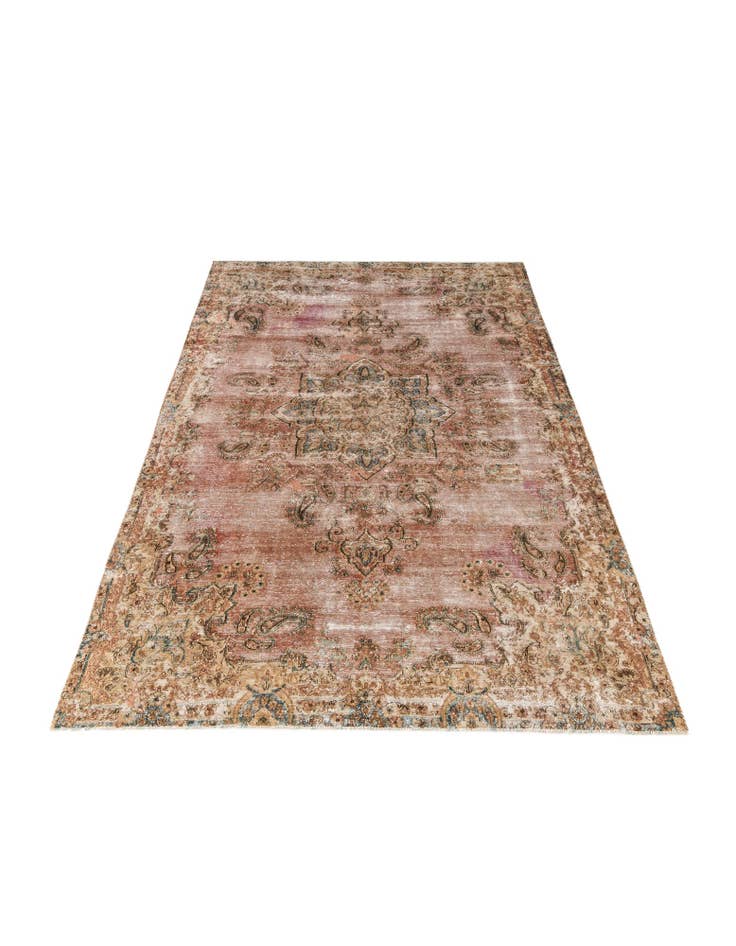 Detail image of  7' x 10' 10  Hand Knotted Ultra Vintage Persian Wool Rug