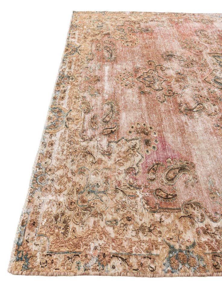Detail image of  7' x 10' 10  Hand Knotted Ultra Vintage Persian Wool Rug