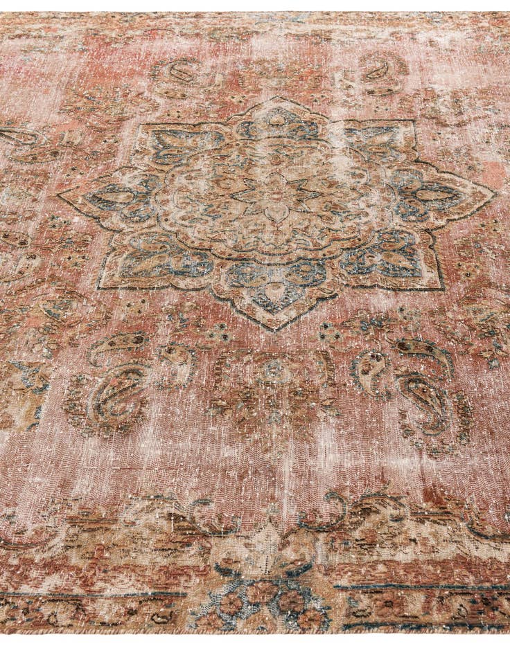 Detail image of  7' x 10' 10  Hand Knotted Ultra Vintage Persian Wool Rug