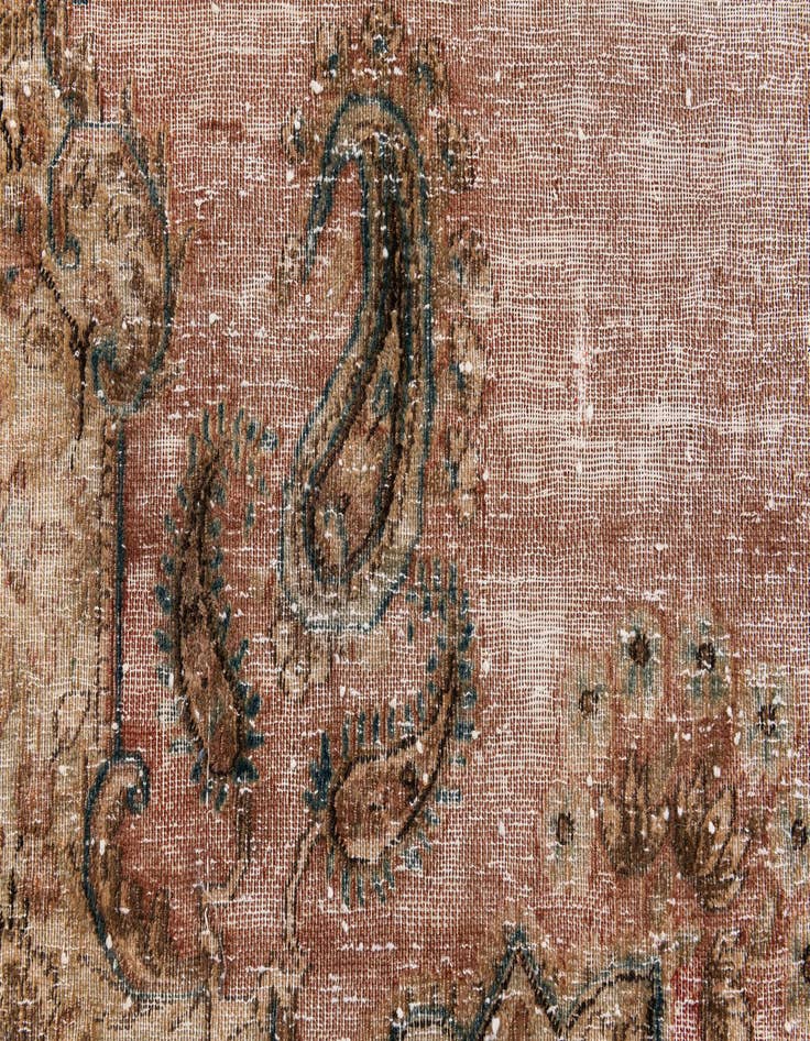Detail image of  7' x 10' 10  Hand Knotted Ultra Vintage Persian Wool Rug