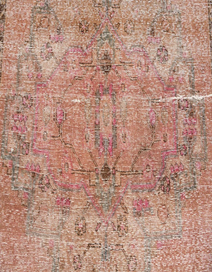 Detail image of  5' 5 x 9' 7  Hand Knotted Ultra Vintage Persian Wool Rug