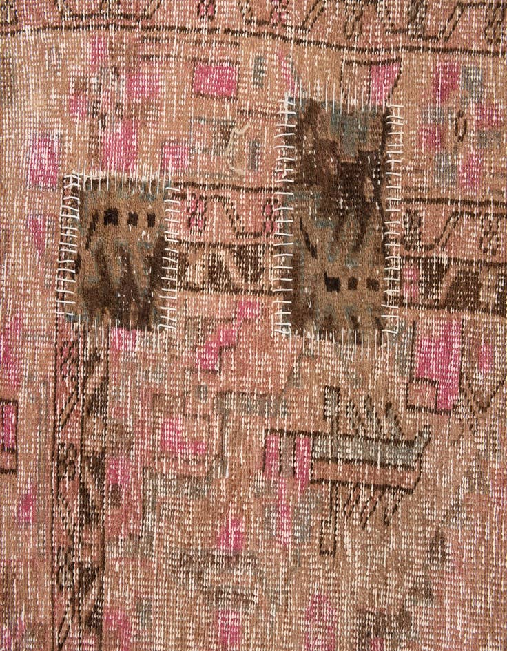 Detail image of  5' 5 x 9' 7  Hand Knotted Ultra Vintage Persian Wool Rug