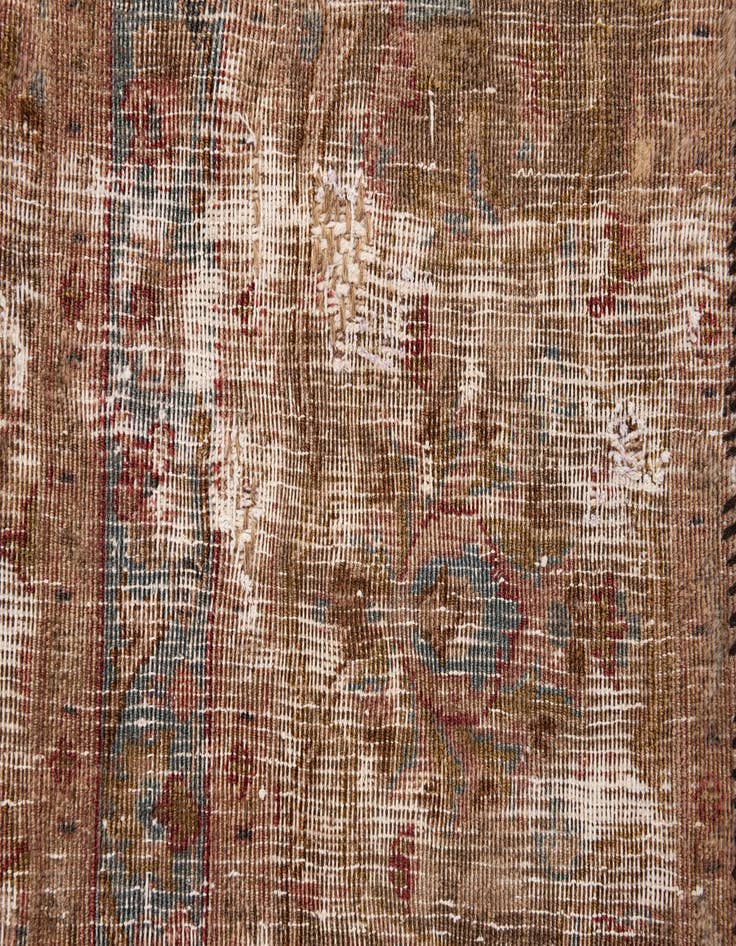 Detail image of  7' x 10' 10  Hand Knotted Ultra Vintage Persian Wool Rug