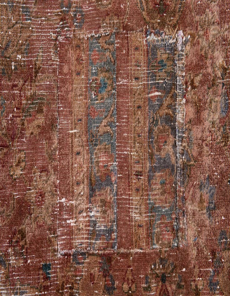Detail image of  7' x 10' 10  Hand Knotted Ultra Vintage Persian Wool Rug