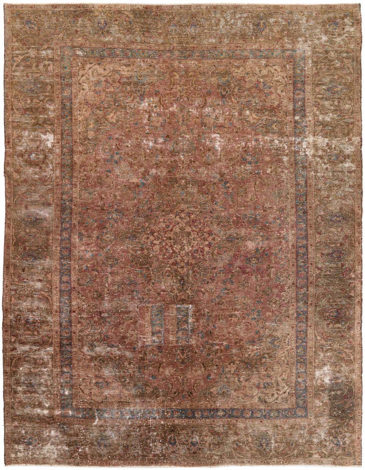 7' x 10' 10  Hand Knotted Ultra Vintage Persian W...