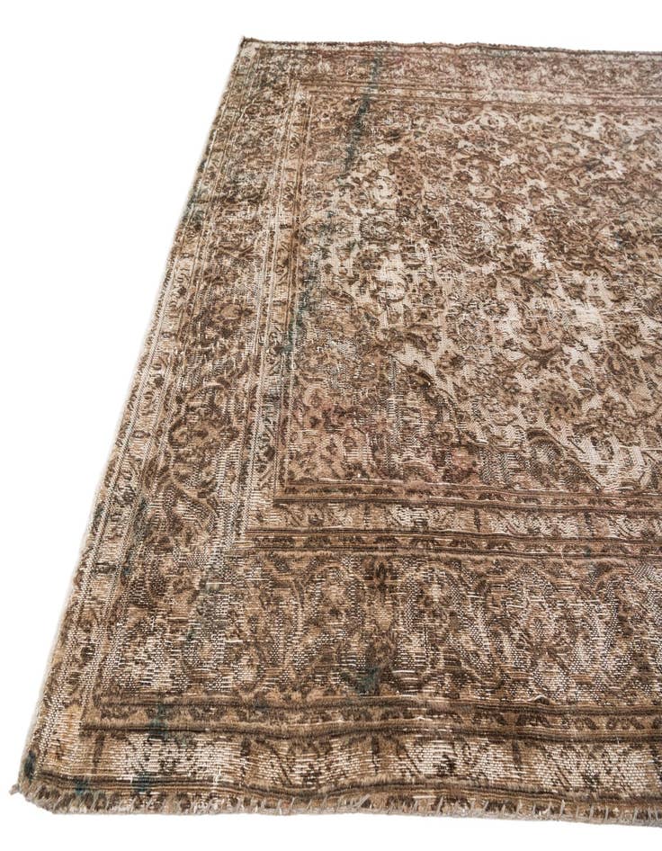 Detail image of  6' 3 x 10'  Hand Knotted Ultra Vintage Persian Wool Rug