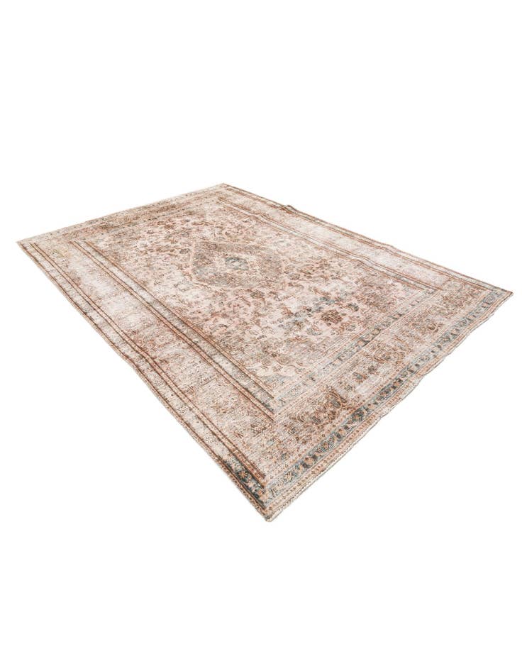 Detail image of  6' 3 x 8' 9  Hand Knotted Ultra Vintage Persian Wool Rug