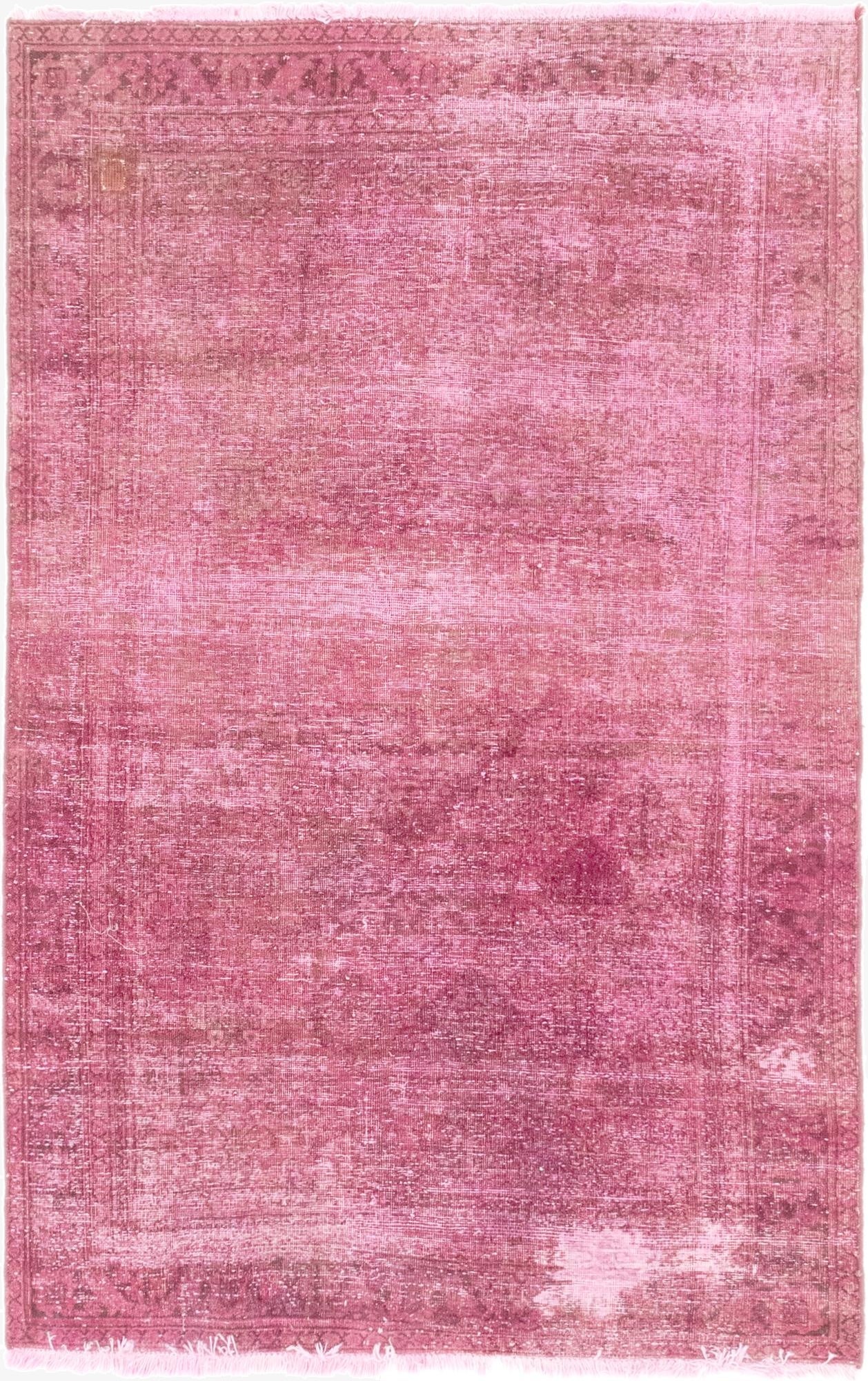  4' x 6' 6  Hand Knotted Ultra Vintage Persian Wool Rug