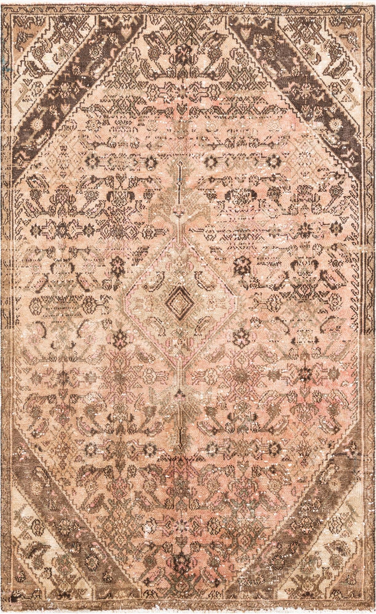  5' x 8'  Hand Knotted Ultra Vintage Persian Wool Rug