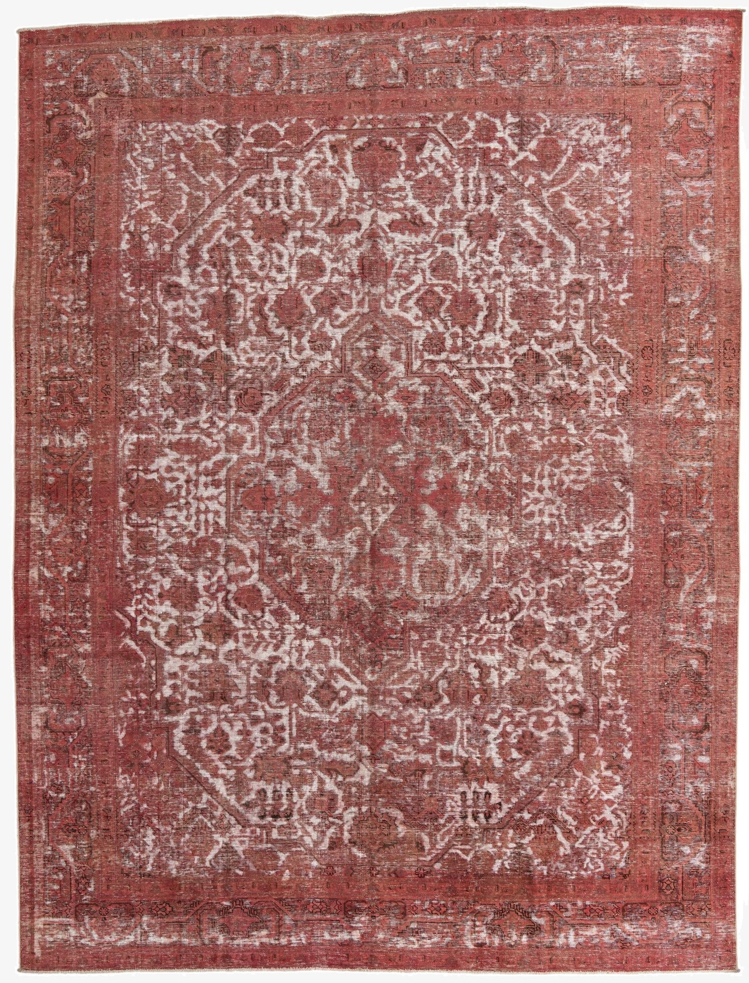  9' 7 x 12' 7  Hand Knotted Ultra Vintage Persian Wool Rug