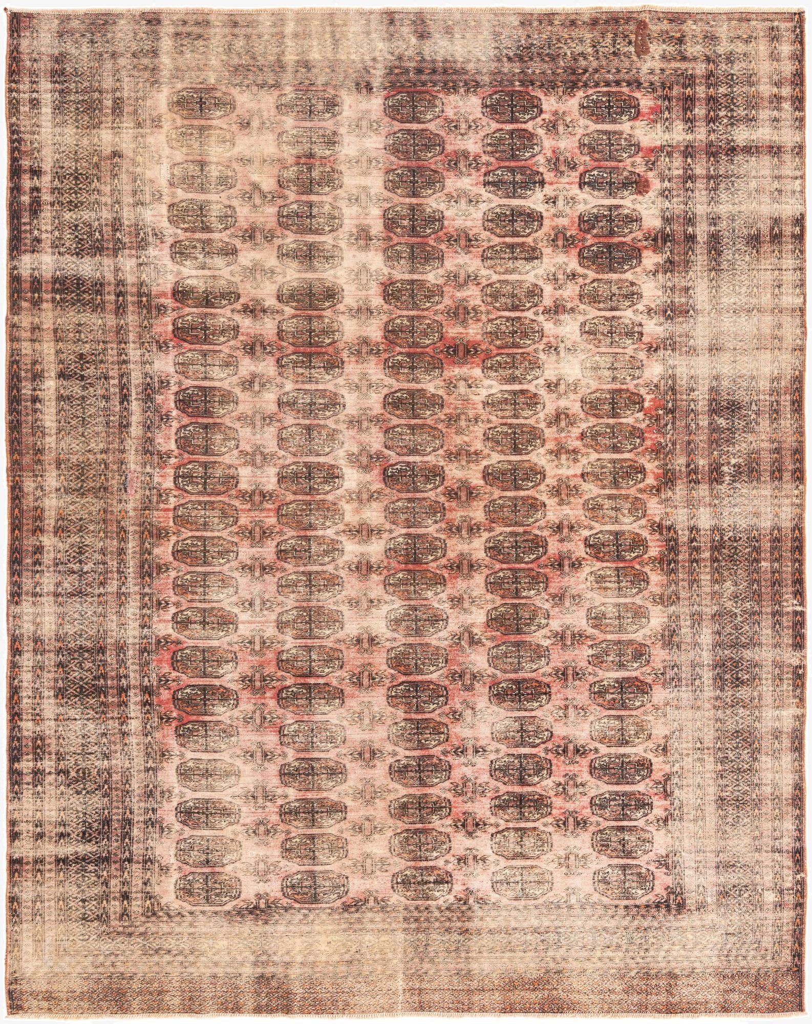  6' 10 x 8' 7  Hand Knotted Ultra Vintage Persian Wool Rug