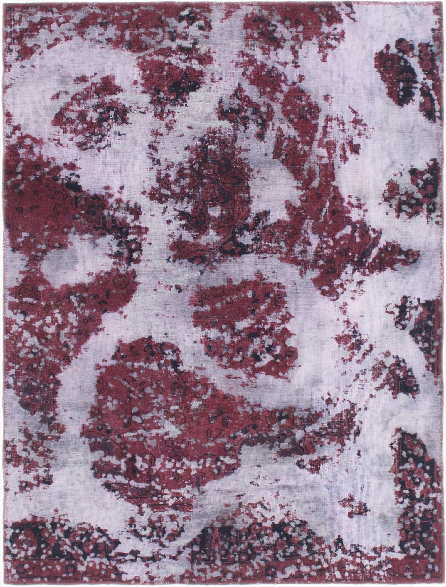  4' 10 x 6' 5  Hand Knotted Ultra Vintage Persian Wool Rug