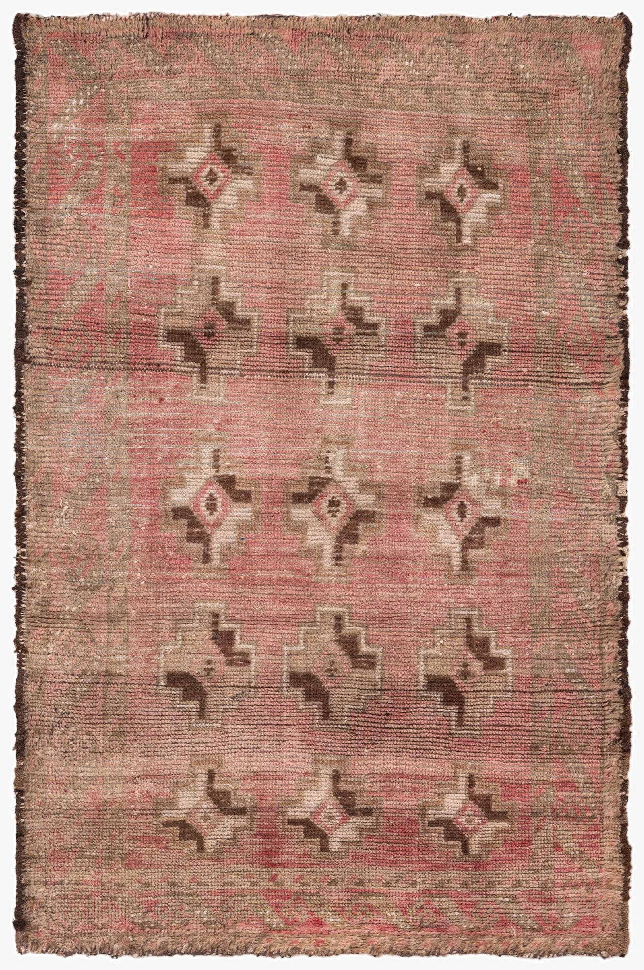  2' 9 x 4'  Hand Knotted Ultra Vintage Oriental Wool Rug