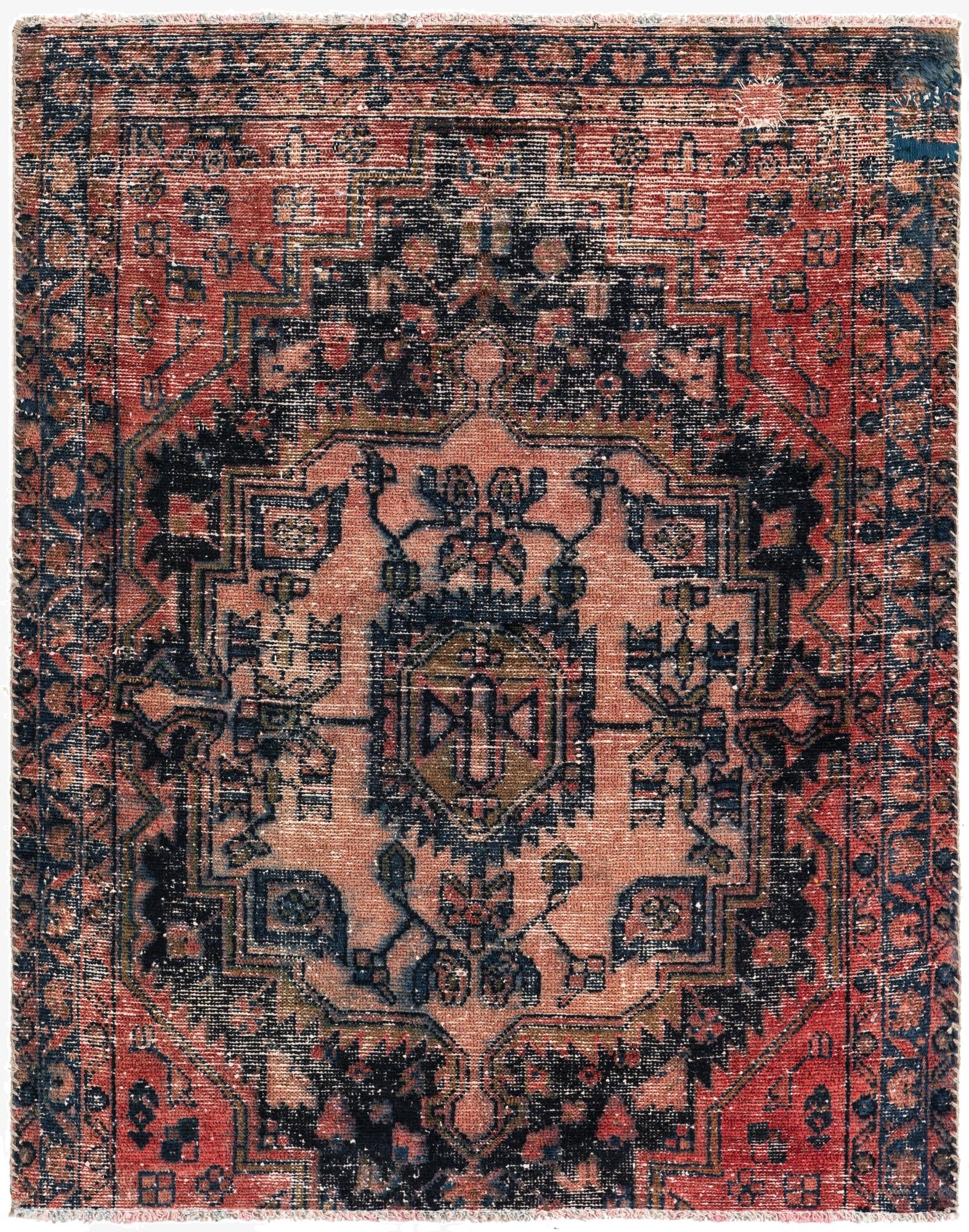  3' 6 x 4' 4  Hand Knotted Ultra Vintage Persian Wool Rug