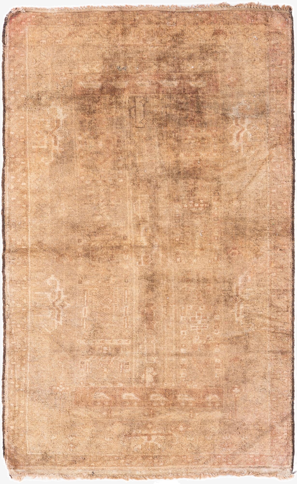  2' 10 x 4' 10  Hand Knotted Ultra Vintage Persian Wool Rug