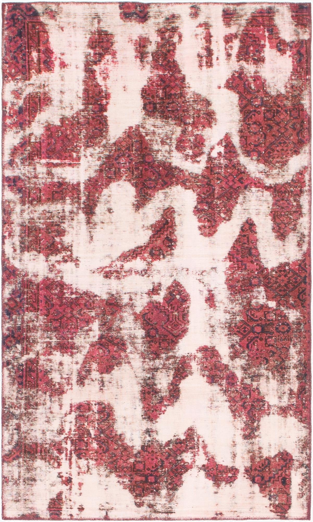  3' 7 x 6' 2  Hand Knotted Ultra Vintage Persian Wool Rug