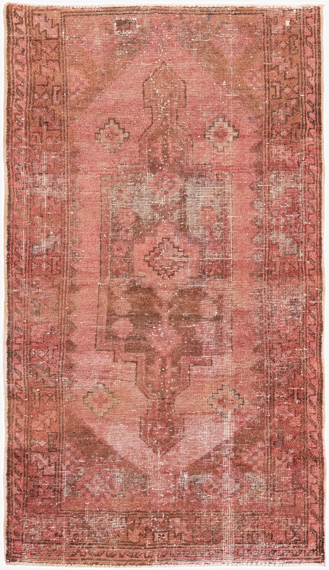  3' 5 x 6' 1  Hand Knotted Ultra Vintage Persian Wool Rug