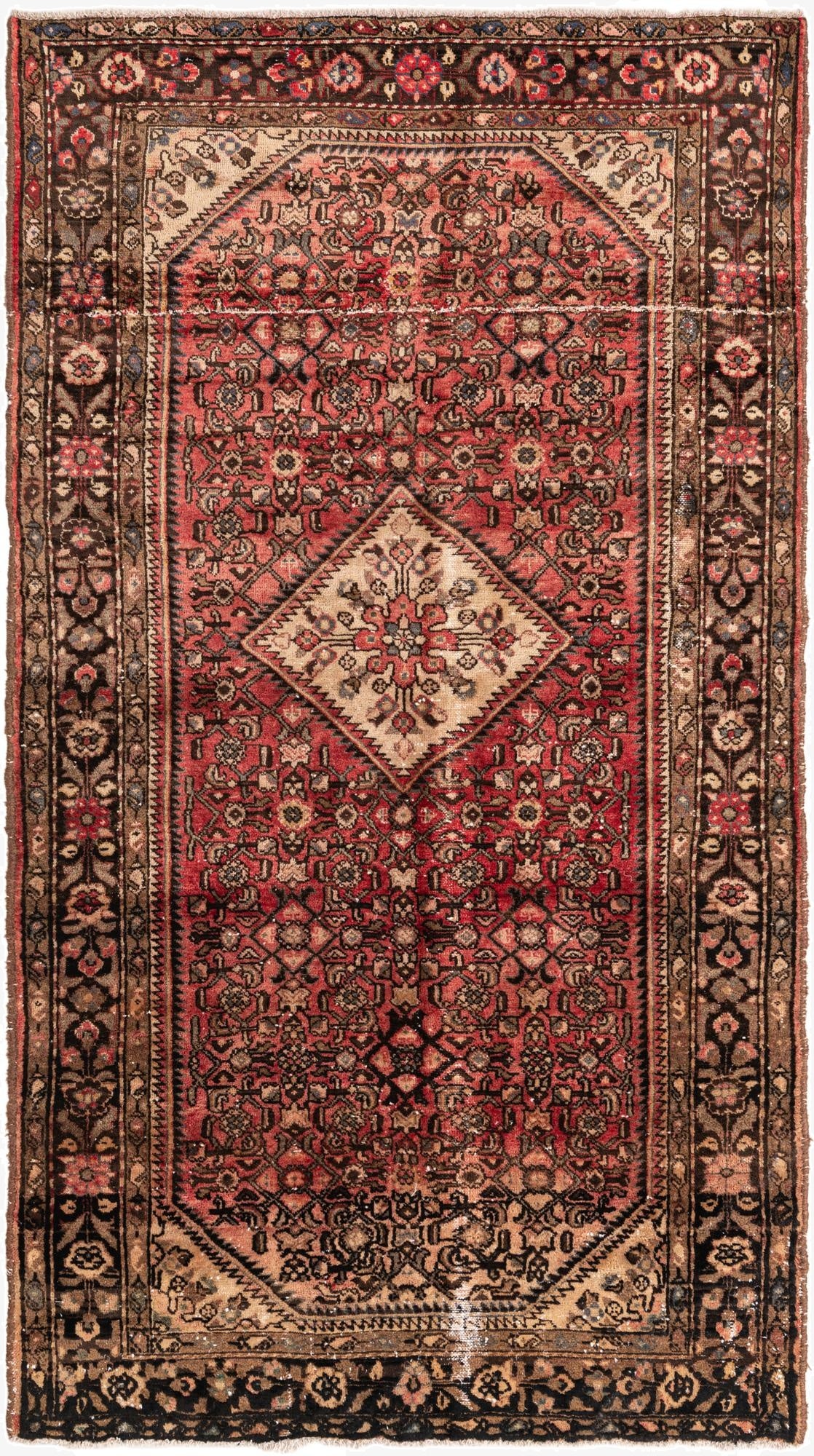  4' 10 x 8' 10  Hand Knotted Ultra Vintage Persian Wool Rug