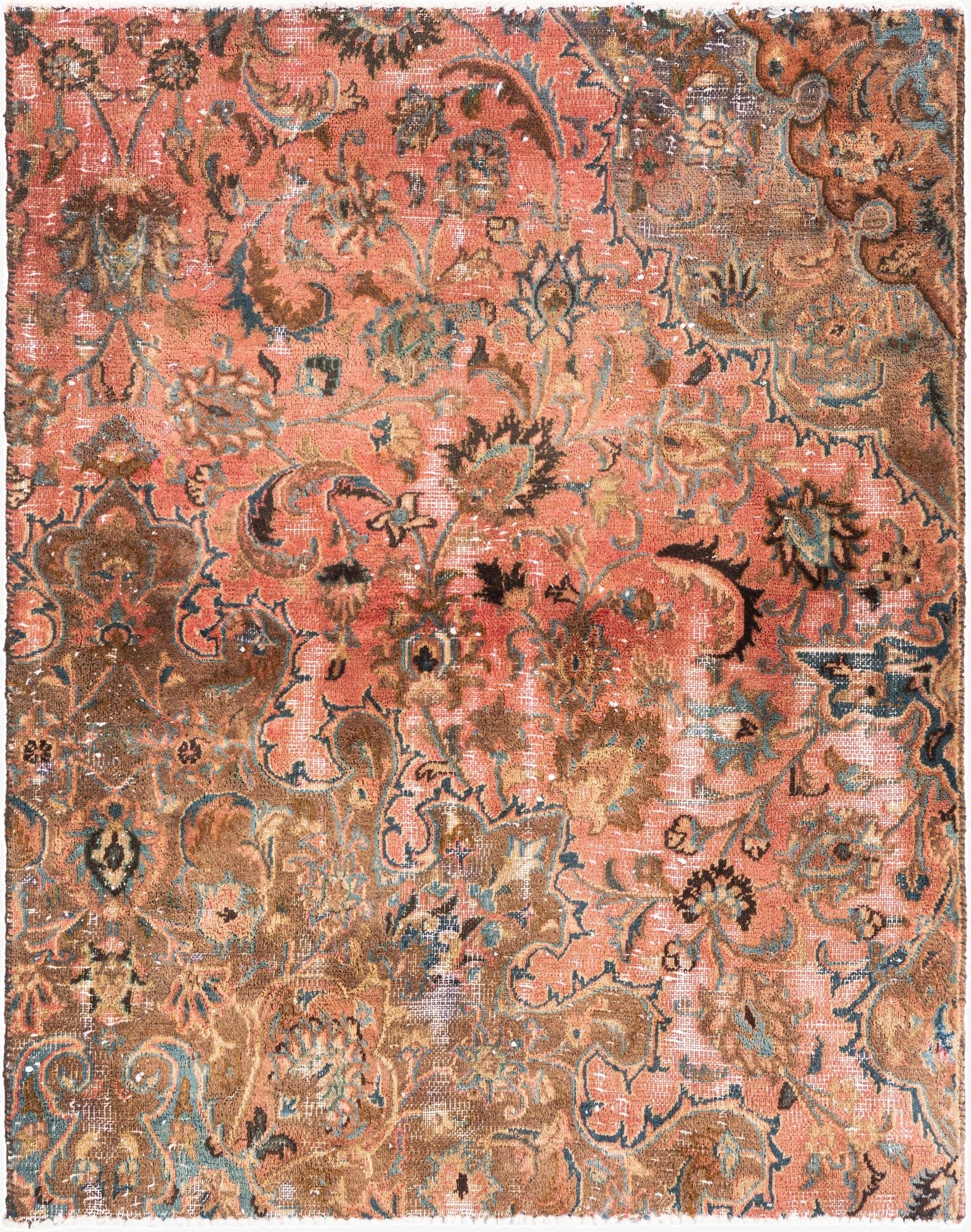  3' 8 x 4' 8  Hand Knotted Ultra Vintage Persian Wool Rug