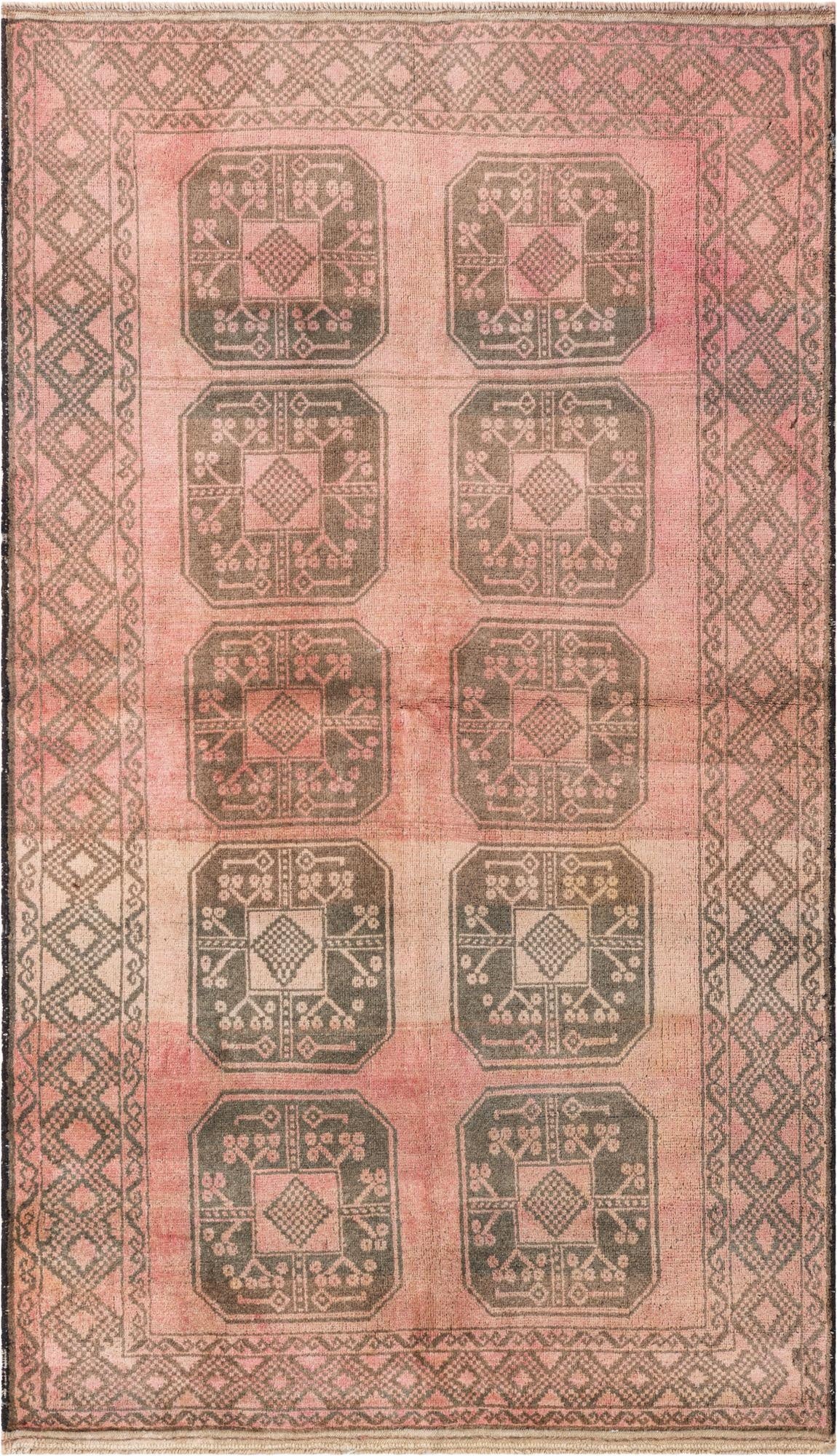  3' 9 x 6' 5  Hand Knotted Ultra Vintage Persian Wool Rug