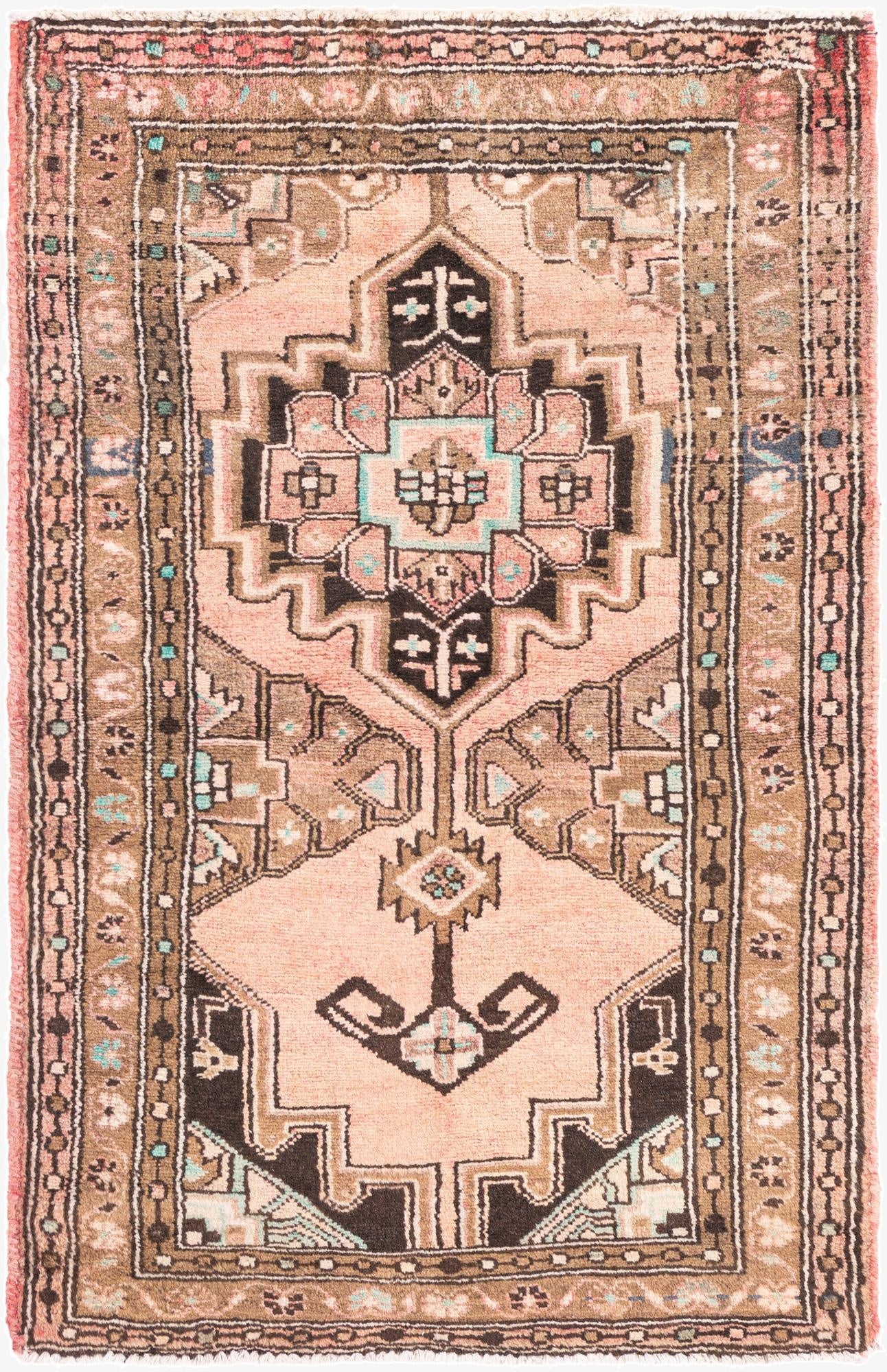  2' 8 x 4' 3  Hand Knotted Ultra Vintage Persian Wool Rug