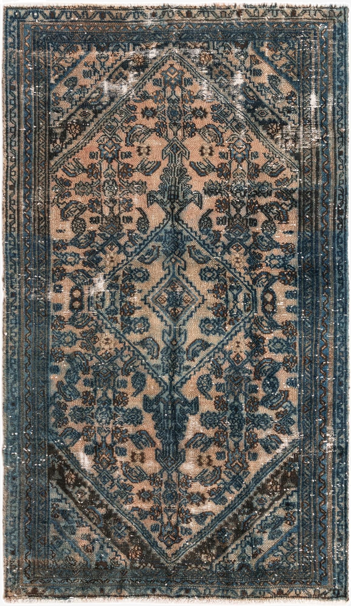  4' 8 x 8' 2  Hand Knotted Ultra Vintage Persian Wool Rug