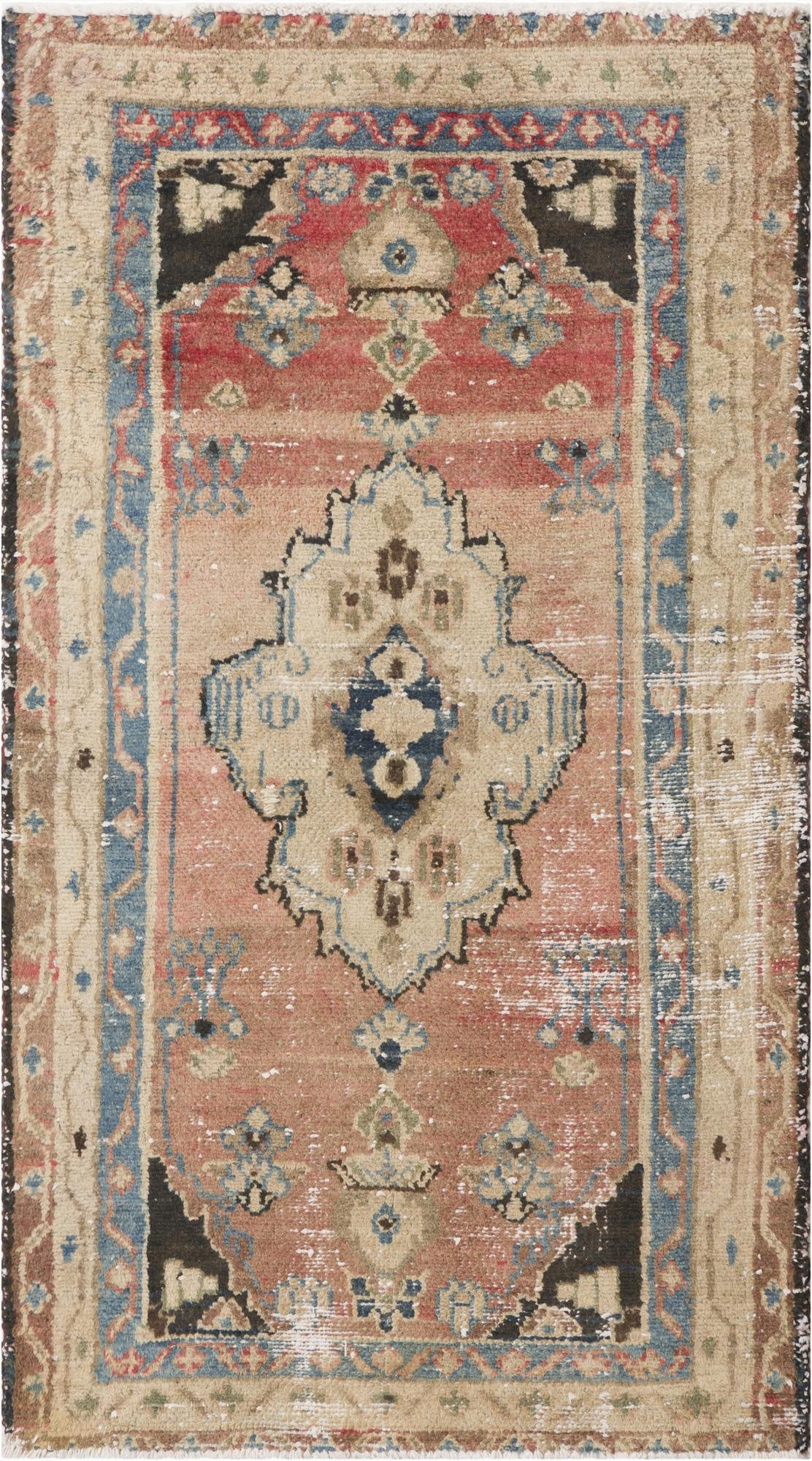  3' 2 x 5' 8  Hand Knotted Ultra Vintage Persian Wool Rug