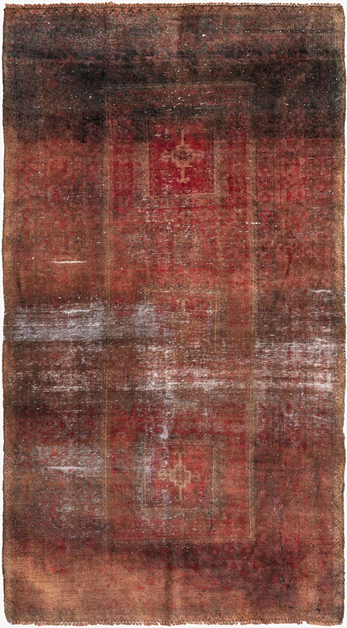  3' 6 x 6' 3  Hand Knotted Ultra Vintage Persian Wool Rug