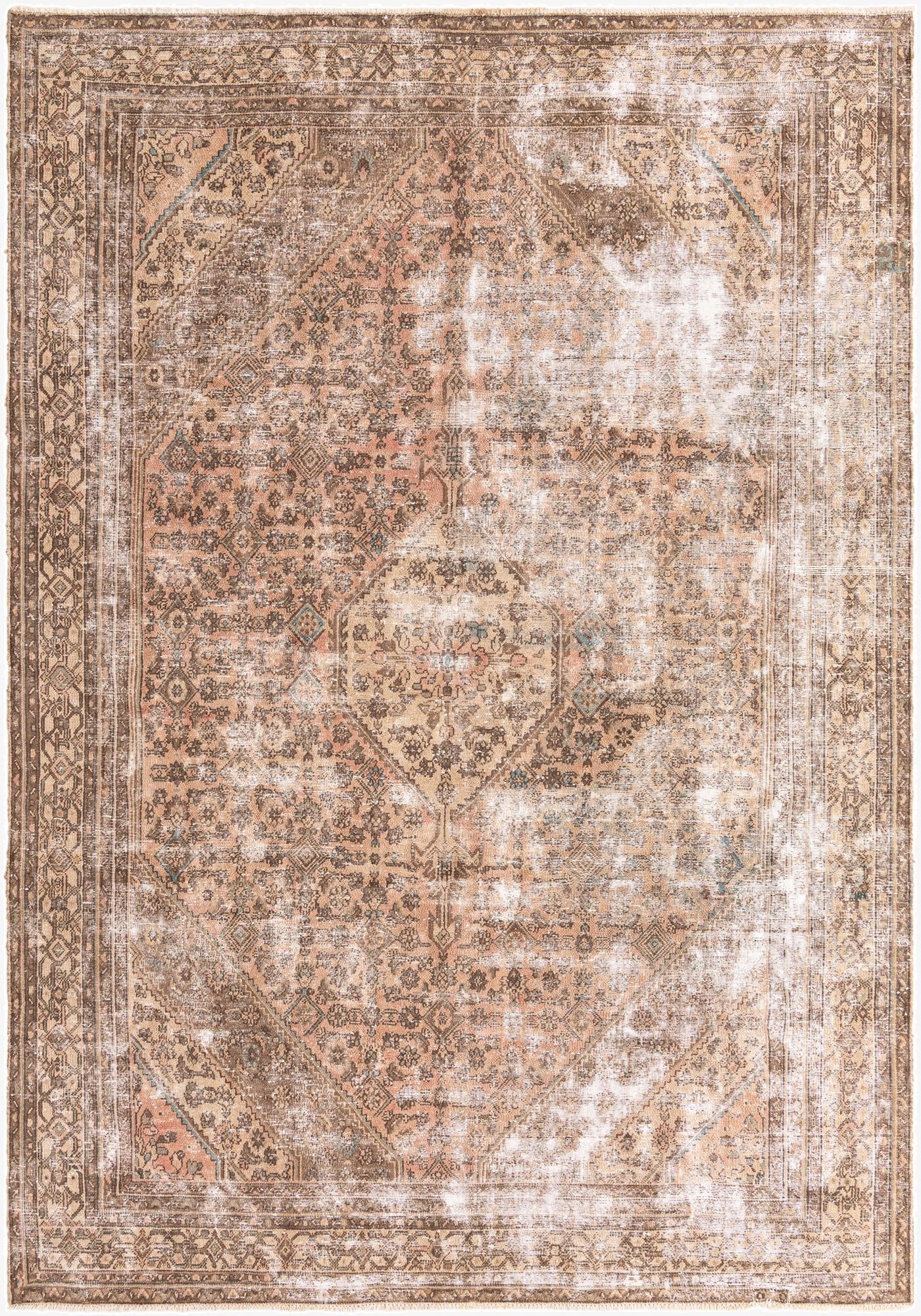  8' 2 x 11' 9  Hand Knotted Ultra Vintage Persian Wool Rug