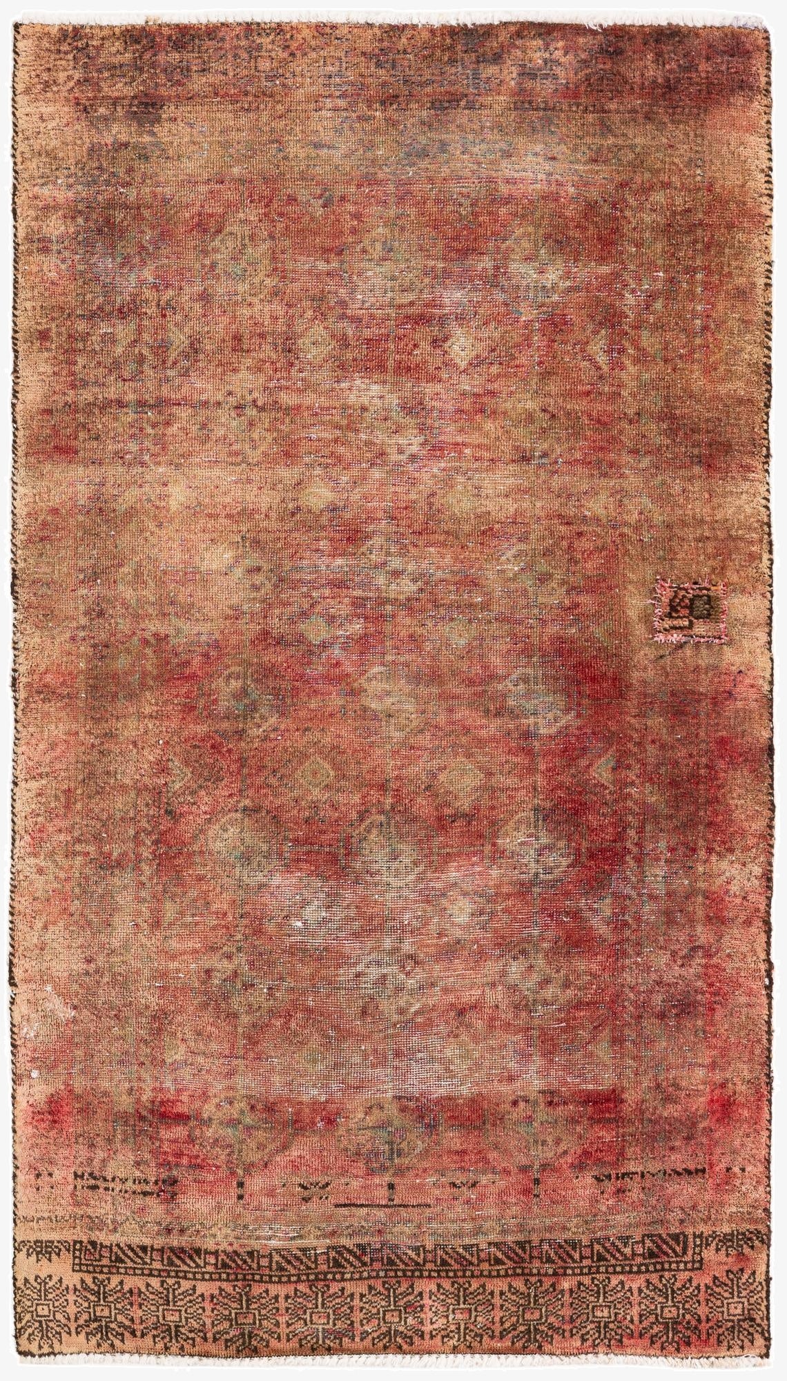  2' 9 x 4' 10  Hand Knotted Ultra Vintage Persian Wool Rug